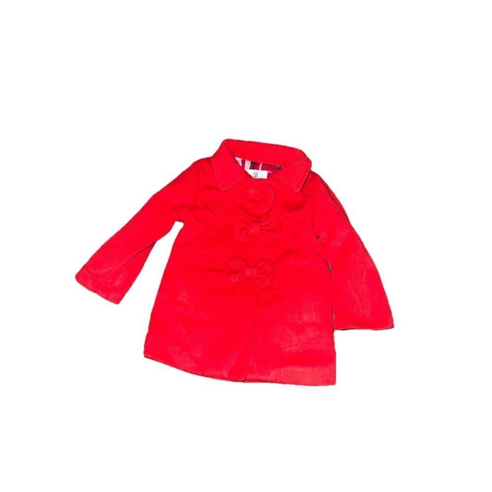 girls smocked polkadot red jacket 12 months